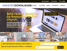 Tablet Screenshot of ministrydownloads.com
